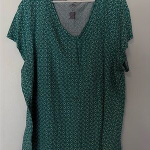 St. John's Bay Green Relaxed Blouse